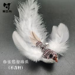 image-Cat Teaser Toy - Colorful Feather Bird Steel Wire Rod
