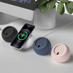image-MagSafe Silicone Wireless Charging Stand - Grey