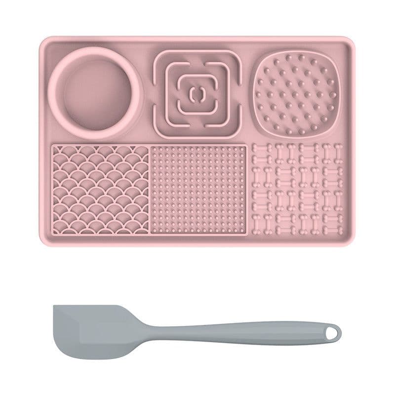 image-Pet Licking Mat - Blue Silica Gel Slow Feed Placemat, Gift (60 characters)