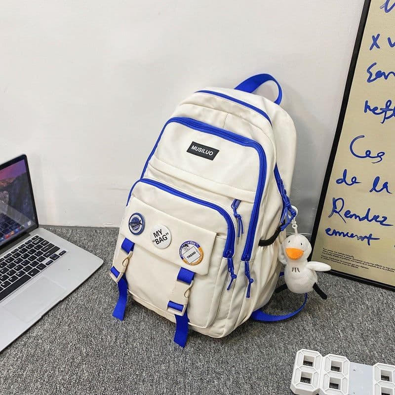 image-Klein Blue Nylon Backpack - Water Resistant School Bag