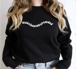 image-Women's Printed Pullover Sweater - Apricot Loose Fit
