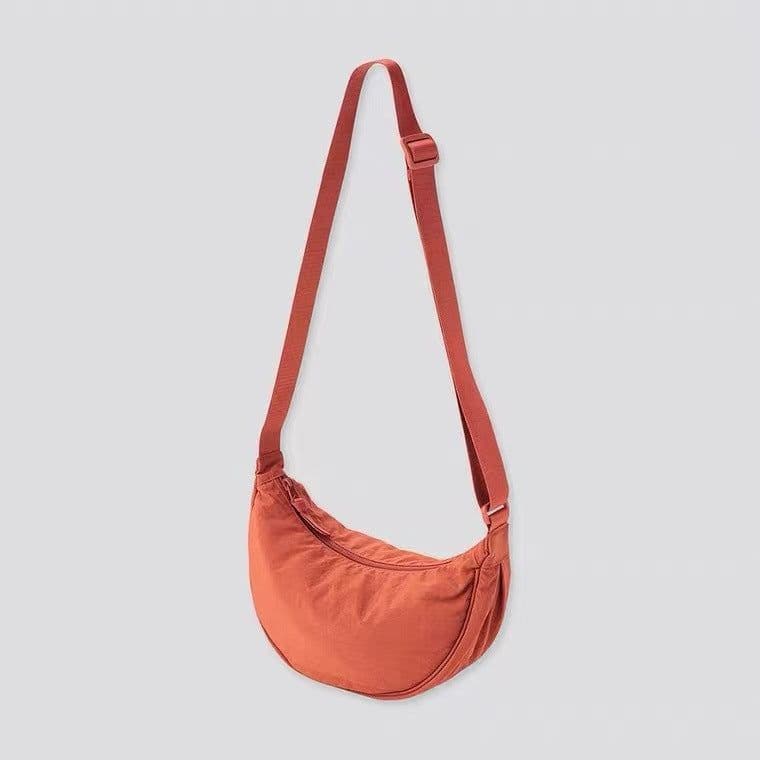 image-Urban Simplicity Nylon Dumpling Bag - Lemon Yellow Crossbody