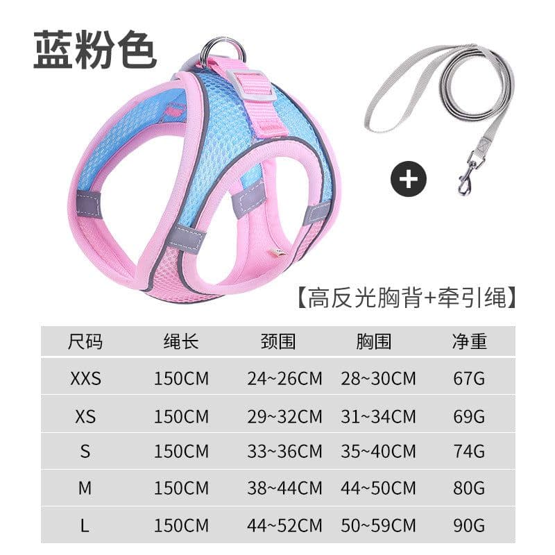 image-Pet cat traction rope vest type chest strap out cat special anti-break slip cat rope tied cat chain