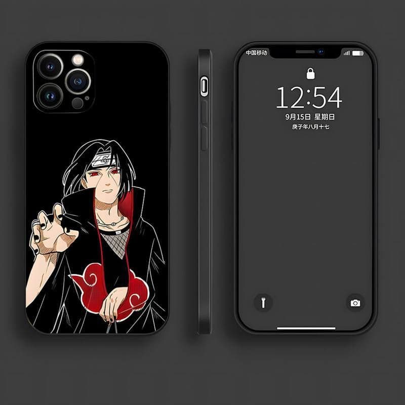 image-iPhone 15 Naruto Cartoon Phone Case - TPU Anti-fall - Black