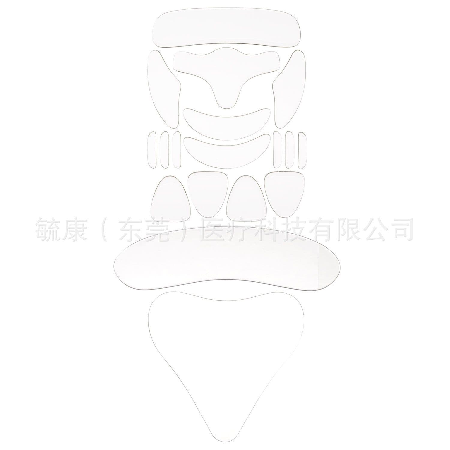 image-Cross-border silicone anti-wrinkle beauty stickers manufacturers silicone anti-adhesive forehead stickers face stickers eye stickers neck stickers chest stickers can be customized