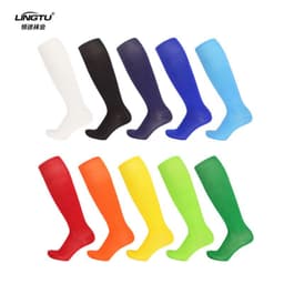 image-Lingtu solid color thin section high-tube training football socks men's sports long tube socks children's over-the-knee ball socks men's wholesale