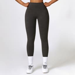 image-Zechuang Yoga Pants - Iced Coffee XL Cationic Fabric High-Waisted Sports Tights