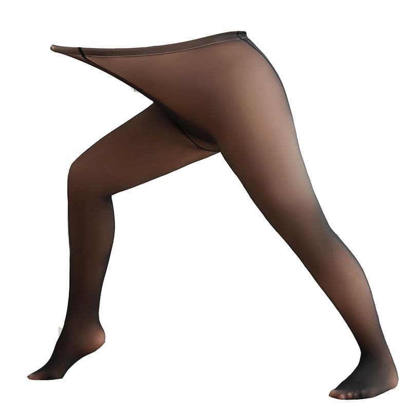 image-Women's Thickened Nylon Pantyhose - Black Plus Size