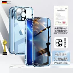 image-Apple 14 Phone Case - Metal Magnet Anti-Peep Double-Sided iPhone 12/13/14