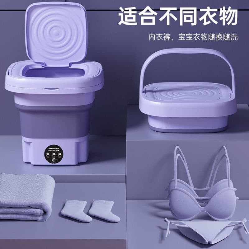 image-Folding Washing Machine 5kg Blue Portable