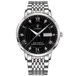 image-Poedagar Swiss Quartz 41.5mm Men's Watch - Gold 30M Waterproof