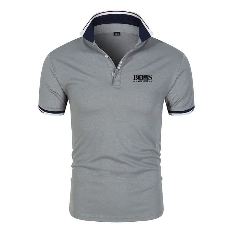 image-Men's & Women's Milk Fiber Polo Shirt, Short Sleeve, 4XL Blue Black