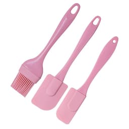image-Silicone Scraper 3-Piece Set - Cream Spatula Oil Brush Baking Tool