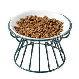 image-Ceramic Cat Bowl Set with Tall Neck Protector - Anti-Tipping Pet Bowls (57 characters)