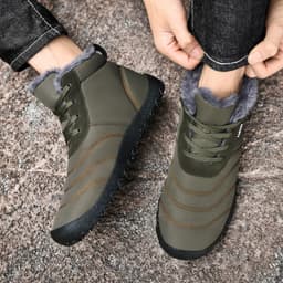 image-Snow Boots - Khaki Wedge Heel Size 46 Men's