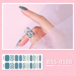 image-Cross-border 2023 European and American Gel Nail Sticker Waterproof 3D Bronzing Flower UV Phototherapy Semi-curing Nail Sticker Wholesale