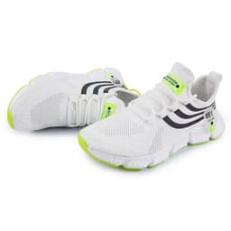 image-Men's Running Shoes - White Mesh Breathable Sports