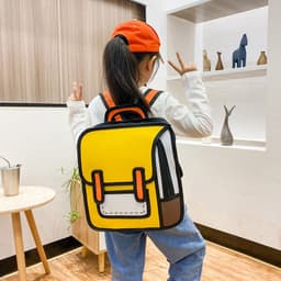 image-Backpack Lin Miaomiao Purple Korean 2D Comics 3D 2021 School Youth - Unisex
