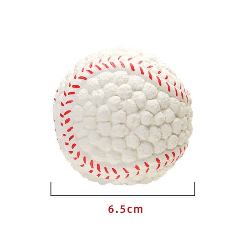 image-EETOYS Latex Rugby Tennis Dog Toy - Melon Large Sound Ball Pet