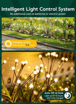 image-Solar LED Firefly Lamp - Outdoor Garden Waterproof