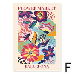 image-Canvas Flower Painting Triptych - Modern 60x90cm