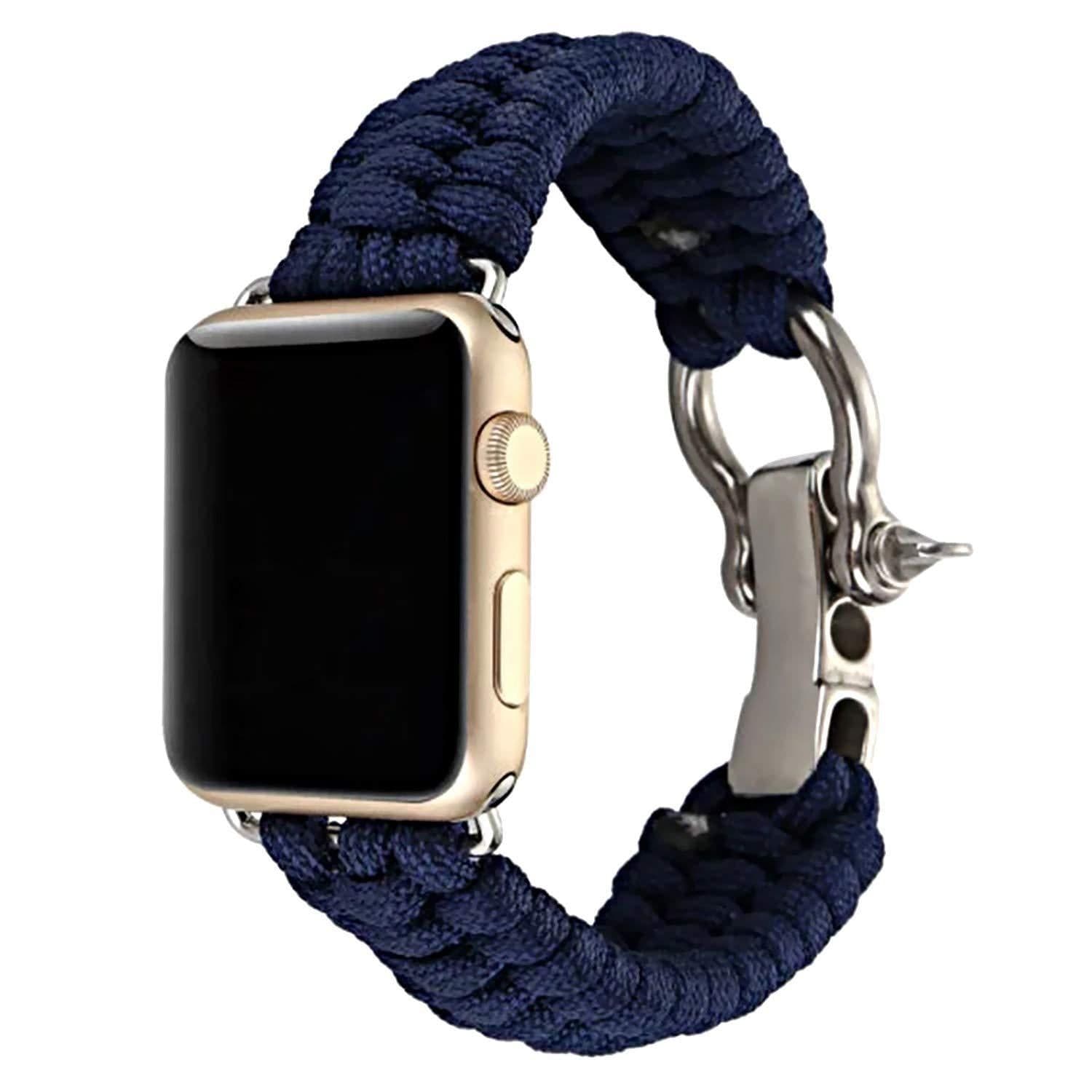 image-Apple Watch 7 Nylon Braided Strap - Camouflage Black