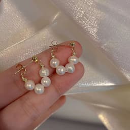 image-Pearl Earrings Geometric Fashion - Imitation Pearls