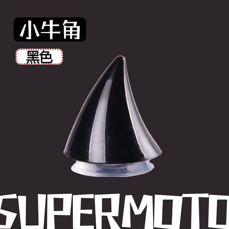image-Electric vehicle helmet decoration big and small horns motorcycle helmet devil sucker horns universal wings creative personality