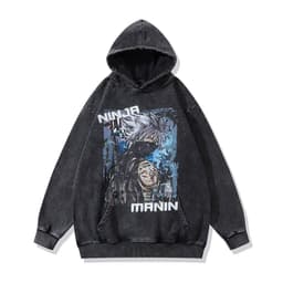 image-Cotton Fleece Hoodie - Kangaroo Pocket Loose Fit XXL