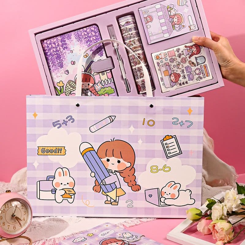 image-Ziyi Japanese Notebook Set - Cute Stickers Tape Gift