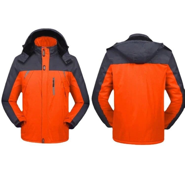 image-Autumn Winter Work Jacket - Hooded Waterproof Fleece