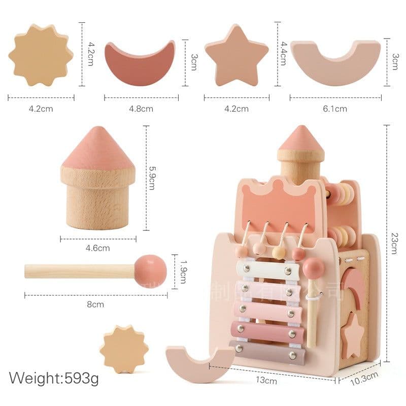 image-Tengrui Multi-Functional Wooden Shape Matching Toy - 38 Pcs