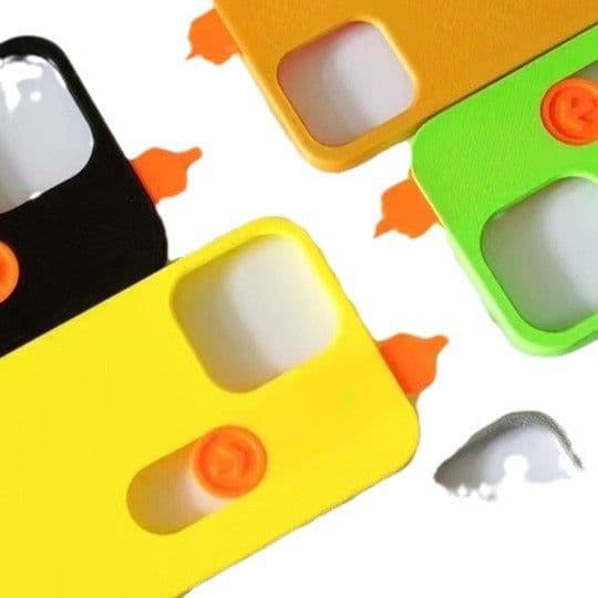 image-Funny spoof 3D printing sliding middle finger mobile phone case toy Apple mobile phone case suitable for Apple iPhone15