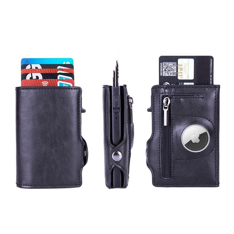 image-Camouflage Green RFID Card Holder - PU Leather