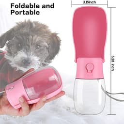 image-Cross-border quality dog folding outdoor drinking bottle going out portable pet supplies accompanying cup water cup wholesale