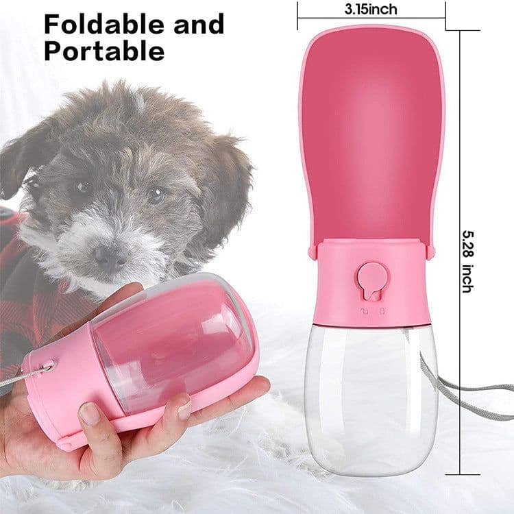 image-Cross-border quality dog folding outdoor drinking bottle going out portable pet supplies accompanying cup water cup wholesale