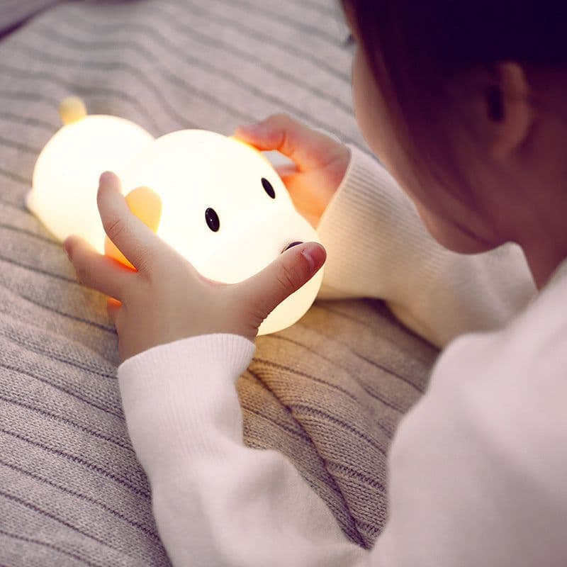 image-Si Ying Cartoon Night Lamp - Touch Silicone USB Charged
