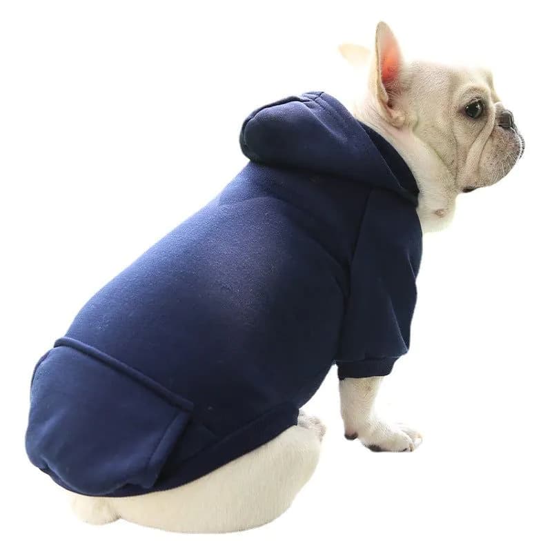 image-Pet Hoodie Sweater - Gray Denim Pocket for Dogs & Cats