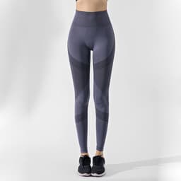 image-High Waist Fitness Pants - Women's Yoga Running Tights, Black, L/XL