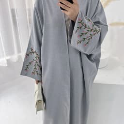 image-Loriya 2024 Elegant Black Cardigan Robe Long Sleeves XXL