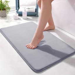 image-Memory Foam Bathroom Mat - Black 38x42cm