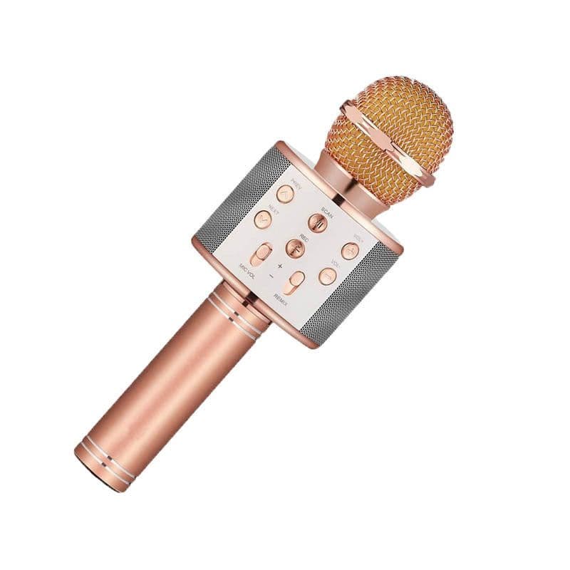image-Wireless Bluetooth Karaoke Microphone - Silver Cardioid 5.0