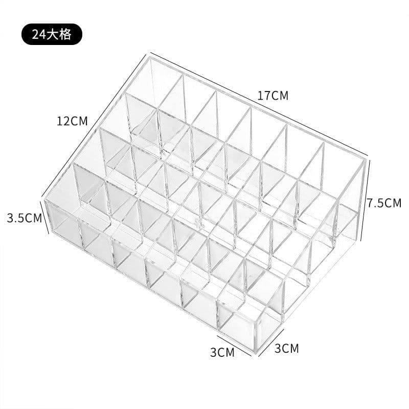image-Lipstick Storage Rack - 40 Grid Transparent Plastic