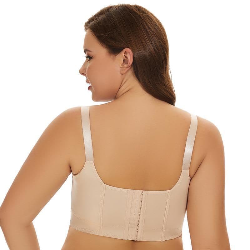 image-Sexy Push-Up Bra, Large Size Anti-Sagging Underwire Deep V