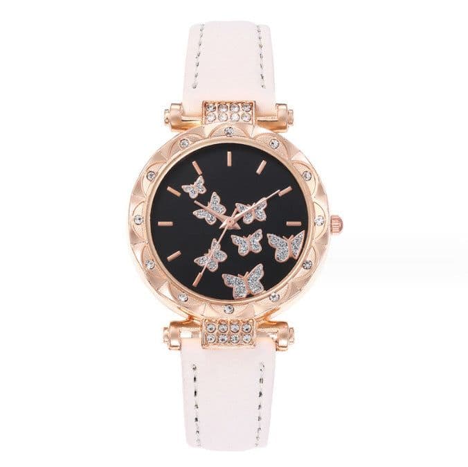 image-Douyin Women's Butterfly Digital Watch - Fashionable Simple