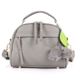 image-Women's Small Square PU Shoulder Bag - Black
