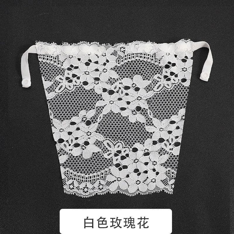 image-Lace Bralette Triangle Cup - White Anti-Light