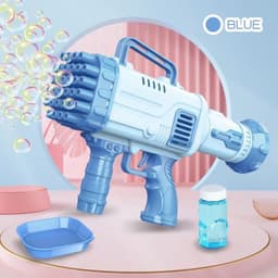 image-Bubble Machine Gun - Automatic Handheld Toy Black