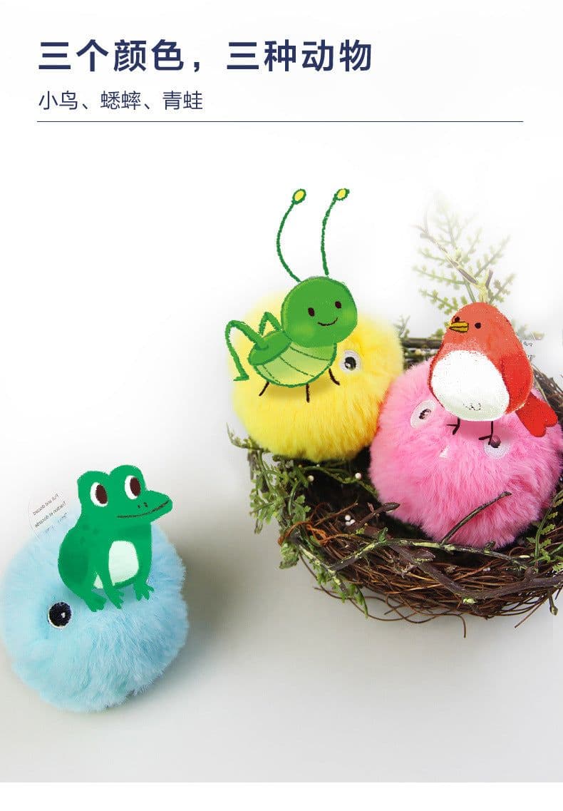 image-Pippi Pets Plush Barking Cat Toy - Self-Healing Sound Ball