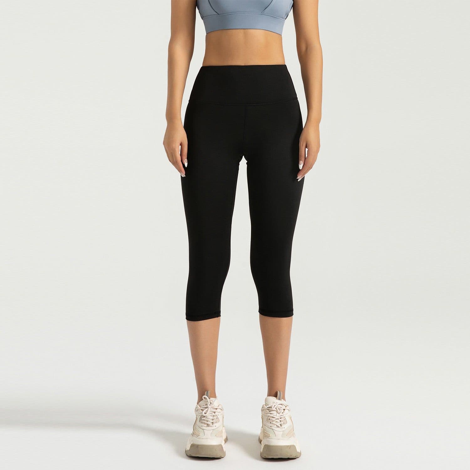 image-Peach High Waist 7-Point Yoga Pants - Quick Dry